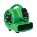 1/5 HP 800 CFM 2.3 Amps 3-Speed Mini Mighty Centrifugal Air Mover with Built-in Power Outlets for Daisy Chain & 3-Hour Timer in Green