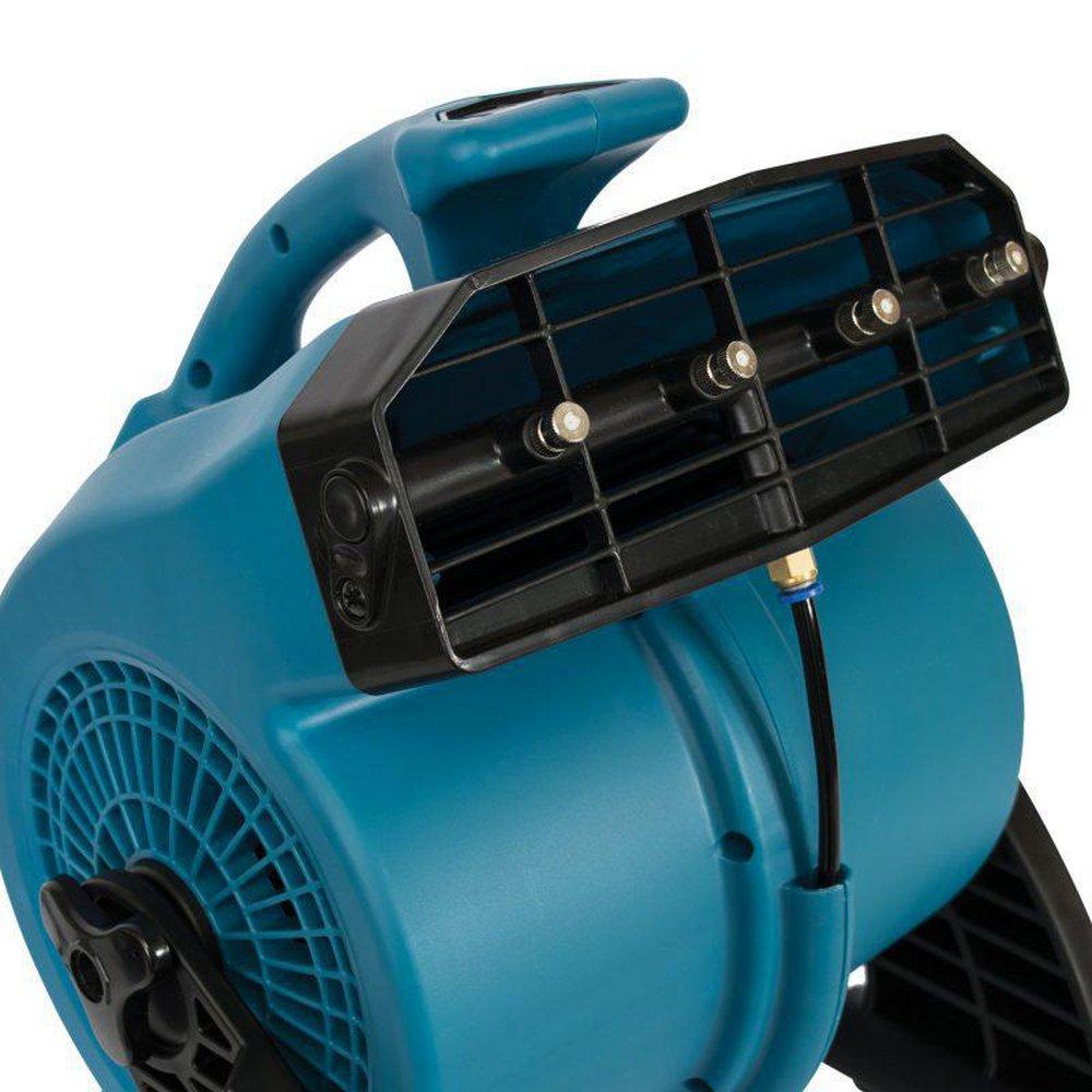 138 Watt  600 CFM 1.2 Amp 3-SpeedSealedMotor Misting Fan in Blue 