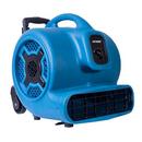 3/4 HP 3200 CFM 7.5 Amps 3-Speed Centrifugal Air Mover with Telescopic Handle & Wheels in Blue 