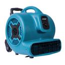 1 HP 3600 CFM 8.5 Amp Centrifugal Air Move with Telescopic Handle & Wheels in Blue