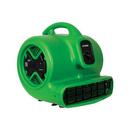 1/3 HP 2400 CFM 3.8 Amps 3-Speed Centrifugal Air Mover with Built-in GFCIPowerOutlets for Daisy Chain in Green