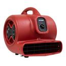 1/3 HP 2400 CFM 3.8 Amps 3-Speed Centrifugal Air Mover with Built-in GFCIPowerOutlets for Daisy Chain in Red 