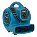 138 Watt 600 CFM 1.2 Amps 3-Speed Mini Mighty Centrifugal Air Mover with Built-in Power Outlets for Daisy Chain in Blue
