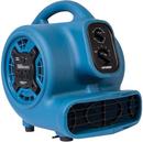 1/5 HP 800 CFM 2.3 Amps 3-Speed Mini Mighty Centrifugal Air Mover with Built-in Power Outlets for Daisy Chain & 3-Hour Timer in Blue