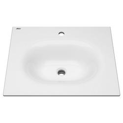24 x 20 in. Single Bowl Vitreous China Vanity Top in White