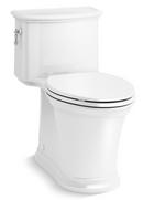KOHLER White 1.28 gpf Elongated Floor Mount One Piece Toilet 