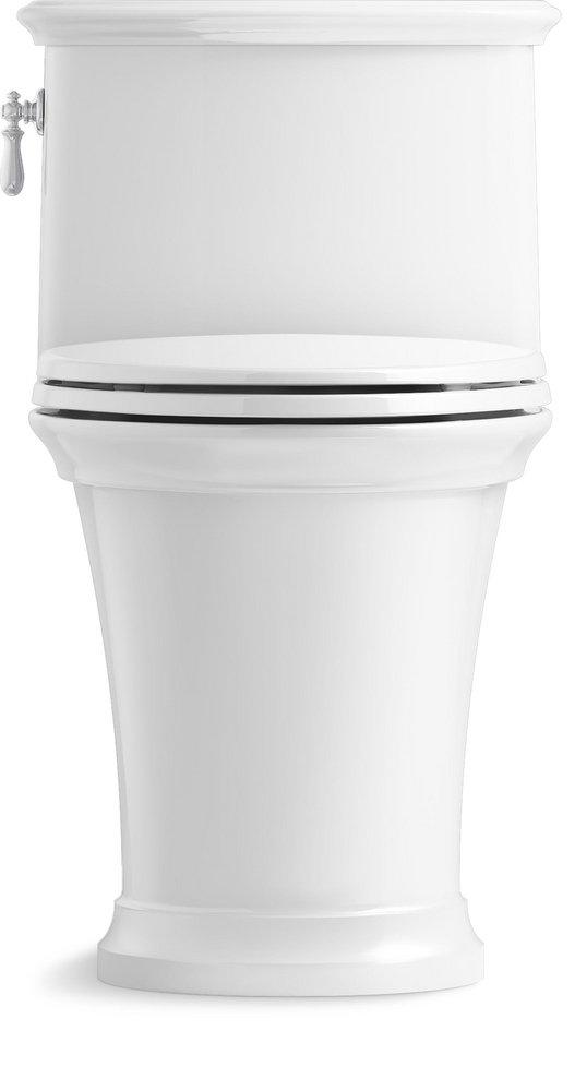 KOHLER White 1.28 gpf Elongated Floor Mount One Piece Toilet 