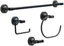 Liberty Hardware Matte Black 24 in. Bathroom Kit (Piece of 4) 