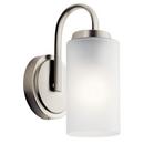 75W 1-Light 9-3/4 in. Brushed Nickel Wall Sconce