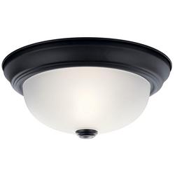 4-3/4 x 11-1/4 in. 60W 2-Light Incandescent Flush Mount Ceiling Fixture in White