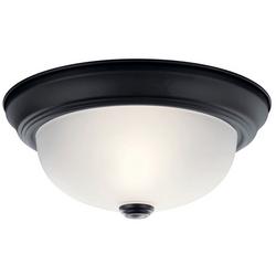 4-3/4 x 11-1/4 in. 60W 2-Light Incandescent Flush Mount Ceiling Fixture in White