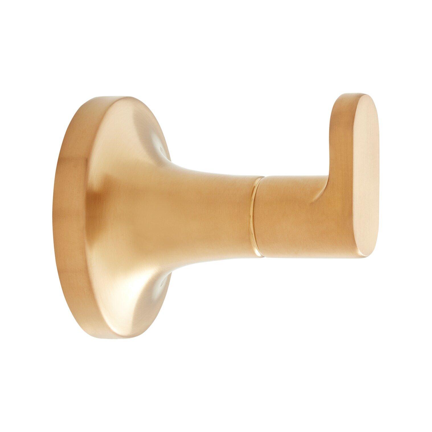 Signature Hardware Brushed Gold 1-Hook Robe Hook 