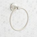 Signature Hardware Brushed Nickel Round Closed Towel Ring 