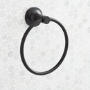 Signature Hardware Matte Black Round Closed Towel Ring 