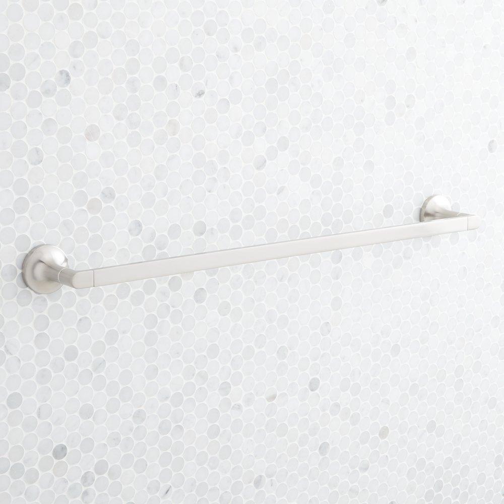 Signature Hardware Brushed Nickel 24 in. Towel Bar 