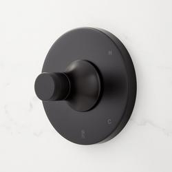 Knob Handle for Pressure Balancing Valve Trim in Matte Black (Trim Only)