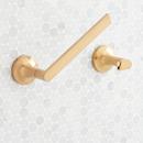 Signature Hardware Brushed Gold Wall Toilet Tissue Holder 
