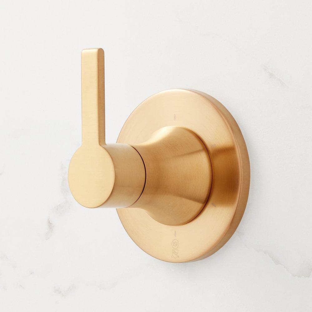 Signature Hardware Brushed Gold Lever Handle 