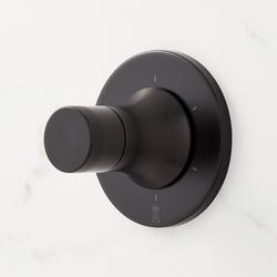 Knob Handle for Diverter Valve Trim in Matte Black (Trim Only)