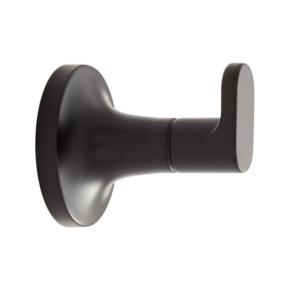 Signature Hardware Matte Black 1-Hook Robe Hook 