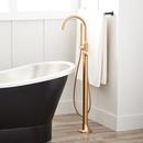 Single Handle Floor Mount Filler in Brushed Gold (Trim Only)