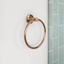 Signature Hardware Brushed Gold Round Closed Towel Ring 
