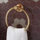 Signature Hardware Brushed Gold Round Closed Towel Ring 