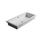 33-1/10 in. Undermount Rectangular Ceramic Bathroom Sink in Glossy White