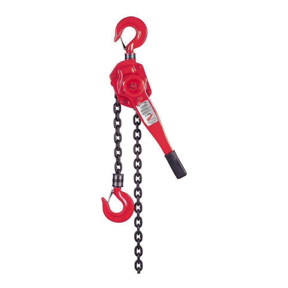 Milwaukee&reg; Red 5 ft. Steel Lever Hoist 