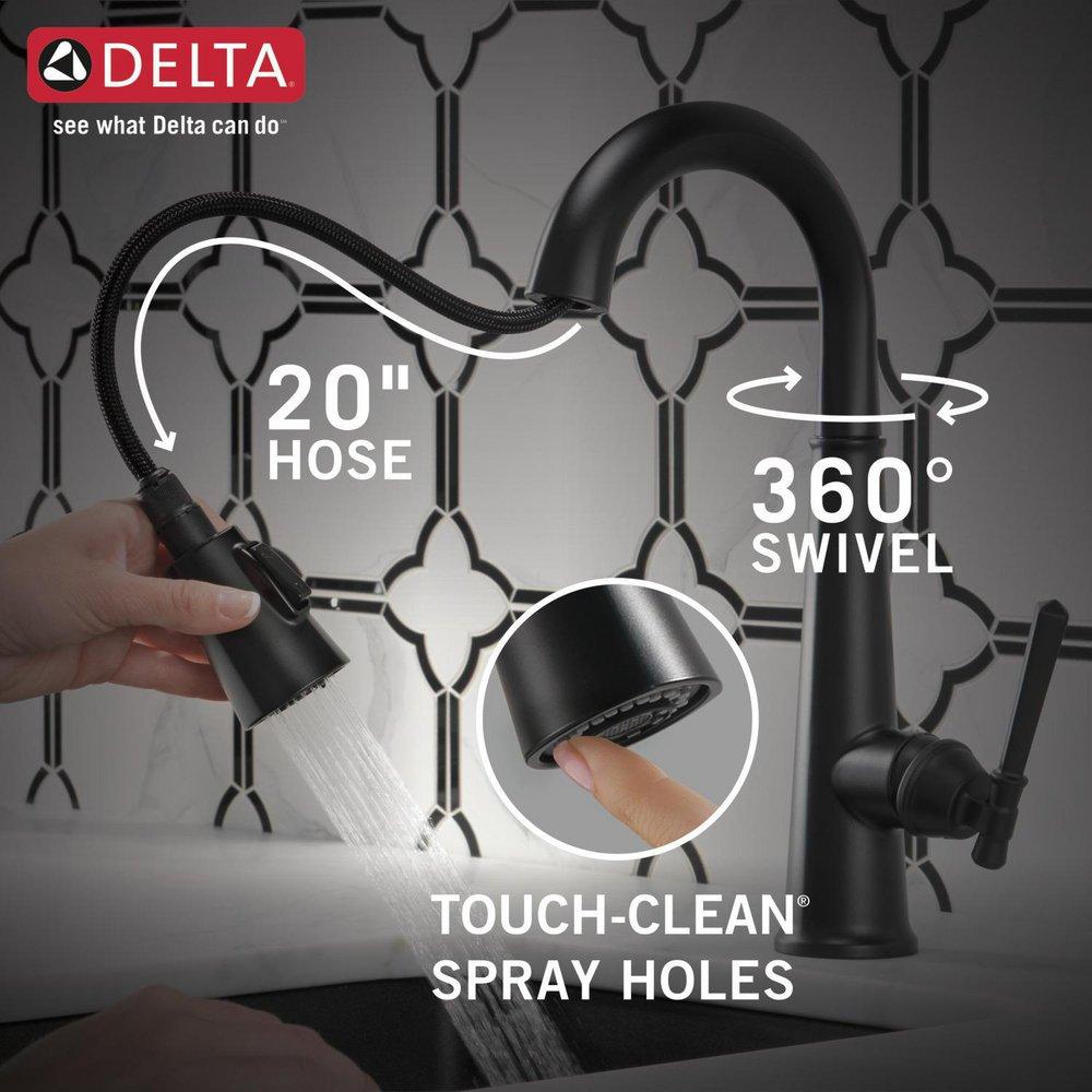 Delta Faucet Matte Black Single Handle Lever Bar Faucet 