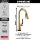 Delta Faucet Lumicoat Champagne Bronze Single Handle Lever Bar Faucet 