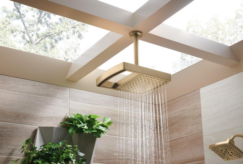 Brizo Luxe Gold Multi Function Canopy Spray, Full Spray and Full Spray with Canopy Showerhead 