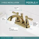 Peerless&reg; Polished Brass Two Handle Centerset Bathroom Sink Faucet 