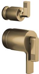 Thermostatic Valve with Integrated Diverter Trim Lever Handle Kit in Luxe Gold