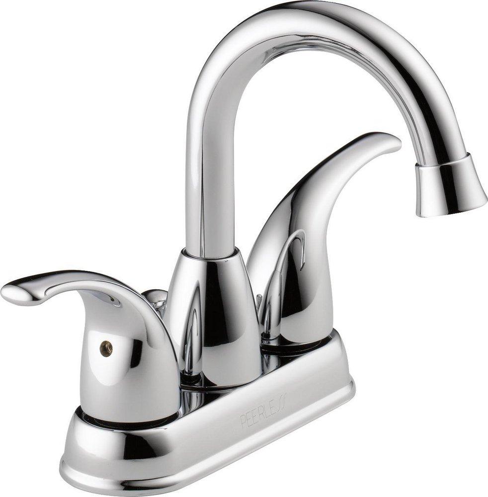 Peerless&reg; Chrome Two Handle Centerset Bathroom Sink Faucet 