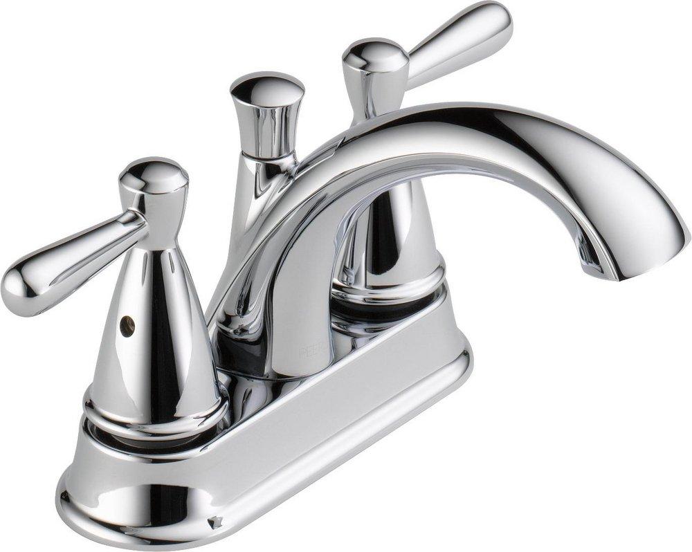 Peerless&reg; Chrome Two Handle Centerset Bathroom Sink Faucet 