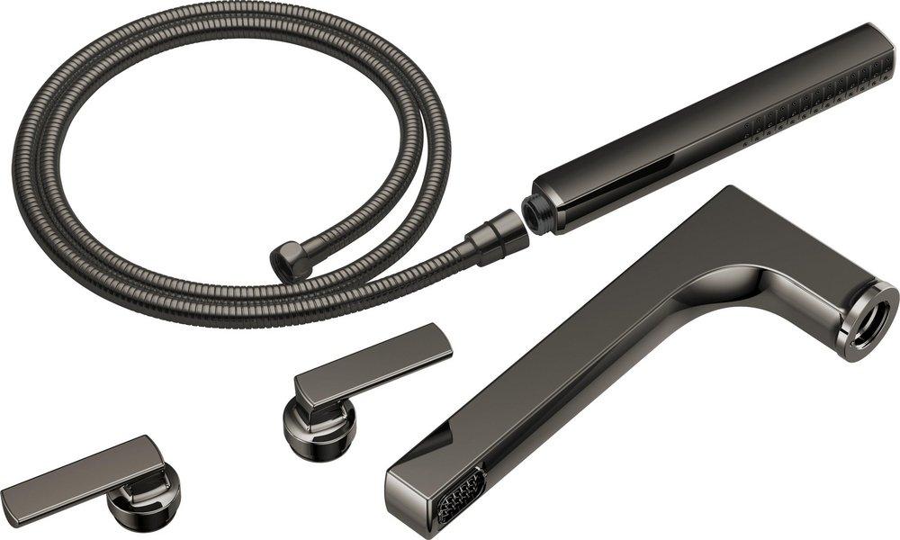 Brizo Brilliance Black Onyx Two Handle Wall Mount Filler 