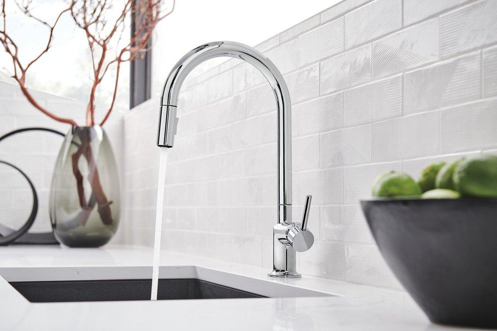 Brizo Chrome Single Handle Pull Down Kitchen Faucet 