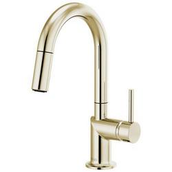 Single Handle Pull Down Kitchen Faucet in Polished Nickel (Handle Sold Separately)