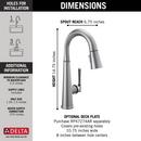 Delta Faucet Arctic Stainless Single Handle Pull Down Bar Faucet 