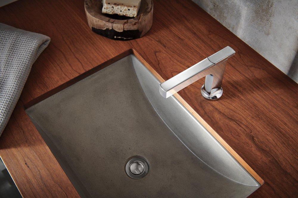Brizo Polished Chrome Single Handle Monoblock Bathroom Sink Faucet 