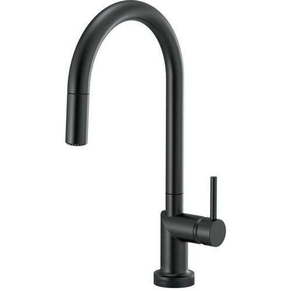 Brizo Matte Black Single Handle Pull Down Kitchen Faucet 