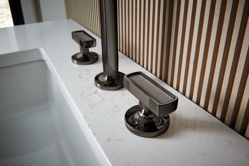 Brizo Brilliance Black Onyx Widespread Bathroom Sink Faucet 