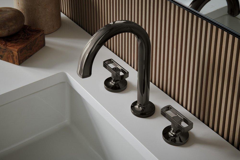 Brizo Brilliance Black Onyx Widespread Bathroom Sink Faucet 