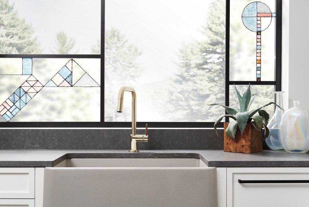 Brizo Polished Nickel Single Handle Pull Down Kitchen Faucet 