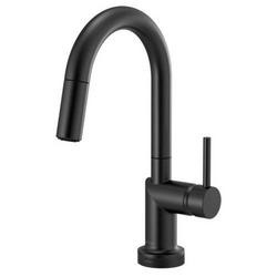 Single Handle Pull Down Bar Faucet in Matte Black (Handle Sold Separately)
