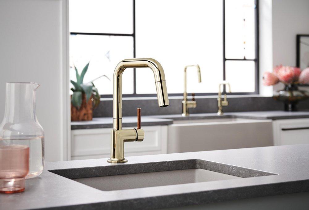 Brizo Polished Nickel Pull Down Kitchen Faucet 