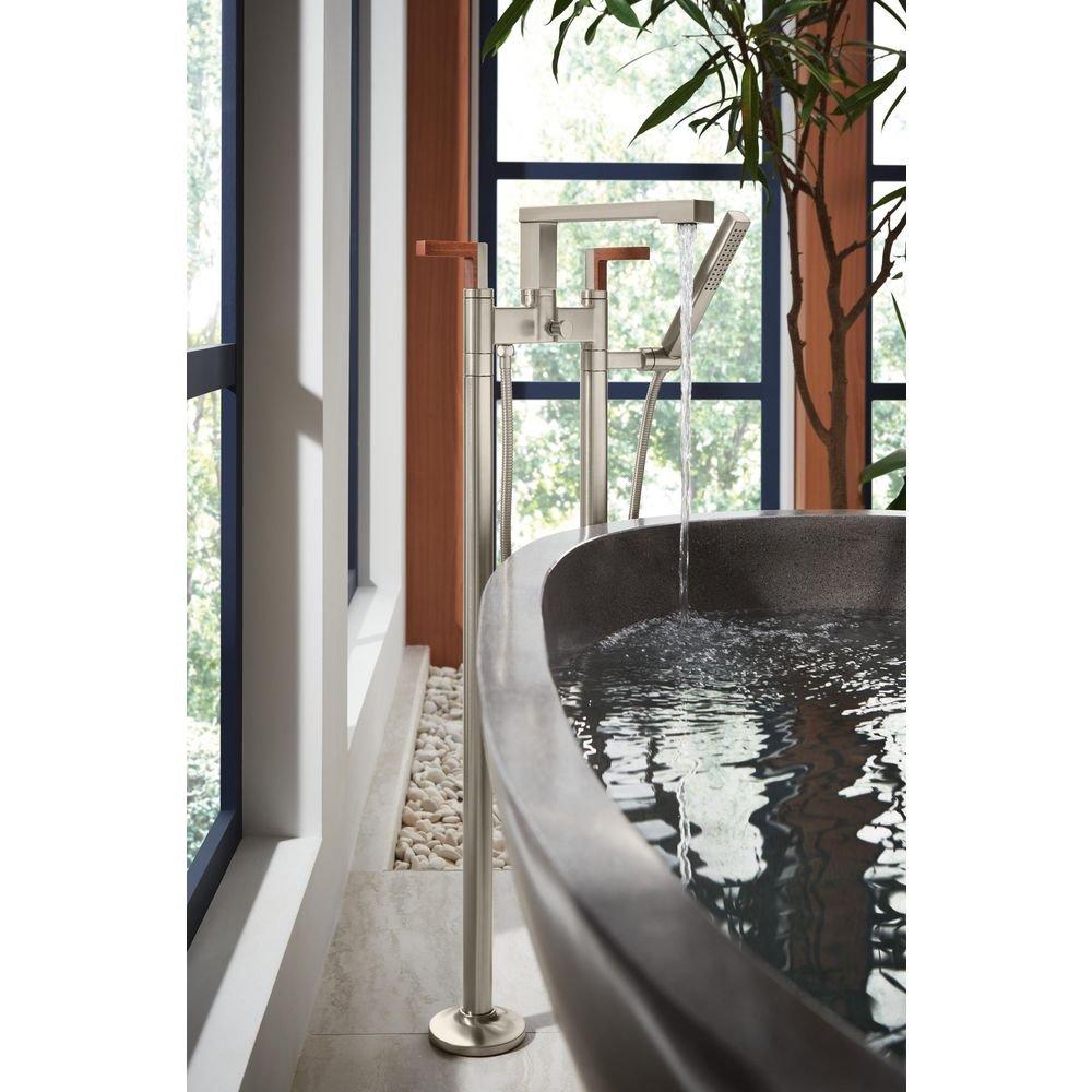 Brizo Luxe Nickel 1/2 x 30-1/2 in. Slip Solid Brass Tub Filler Union 