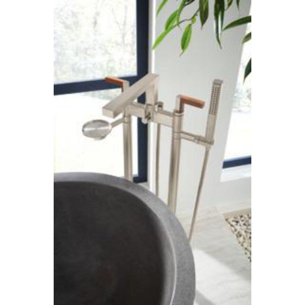 Brizo Luxe Nickel 1/2 x 30-1/2 in. Slip Solid Brass Tub Filler Union 