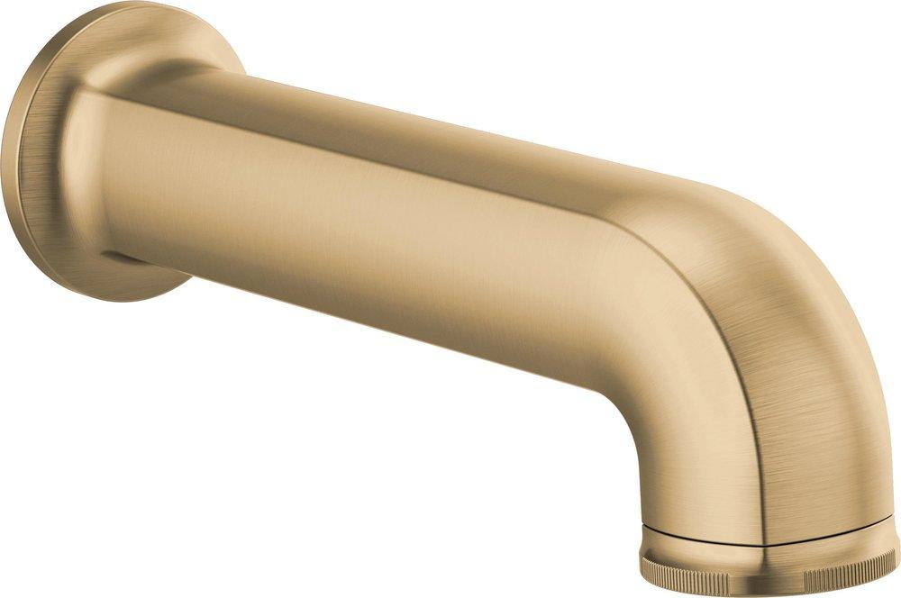 Brizo Luxe Gold 2-3/4 x 9-11/16 in. NPT and Sweat Solid Brass Diverter Tub Spout 